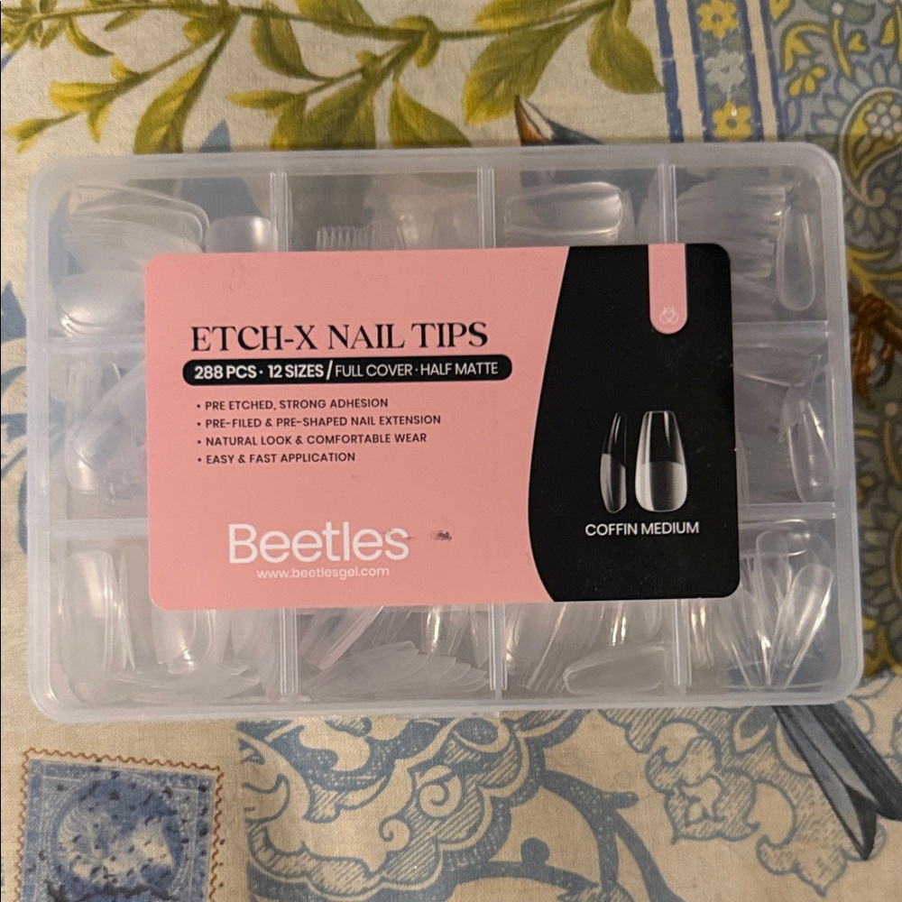 Beetles nail tips  etch matte
